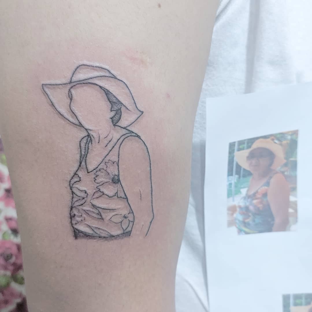 A charming tribute to grandma's essence Tattoo Design