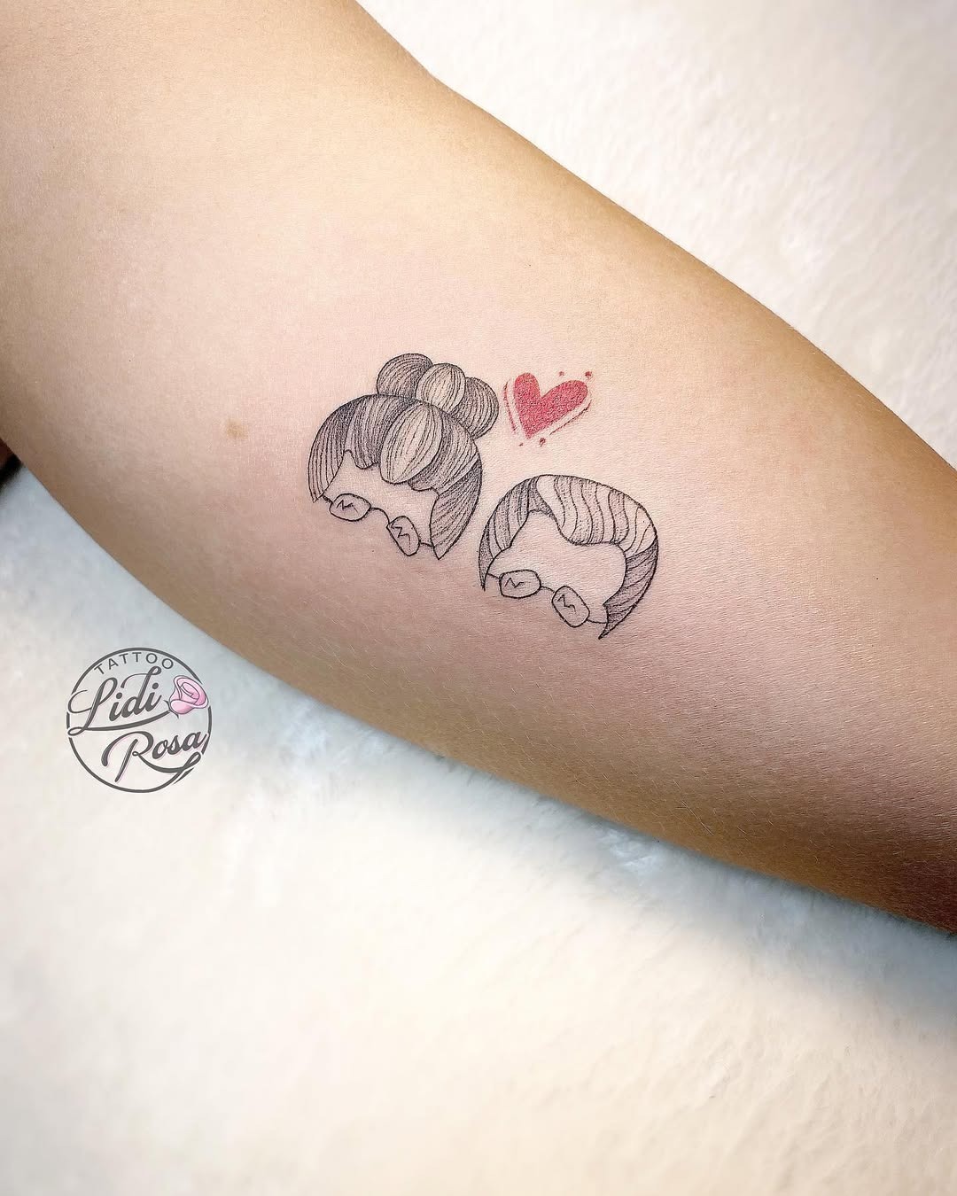 Charming grandma and grandchild tattoo design Tattoo Design