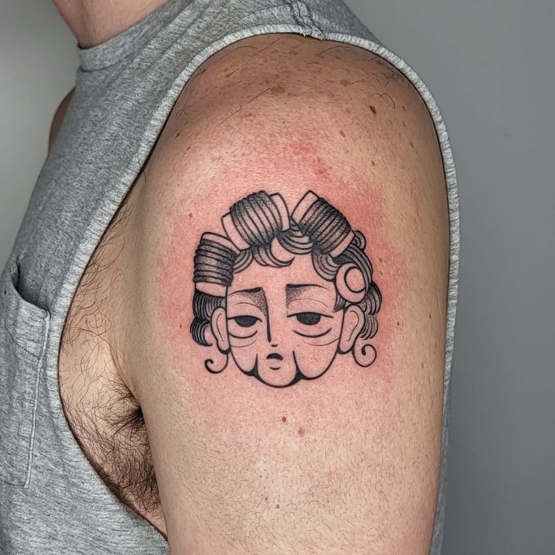 Modern take on a classic grandma tattoo Tattoo Design