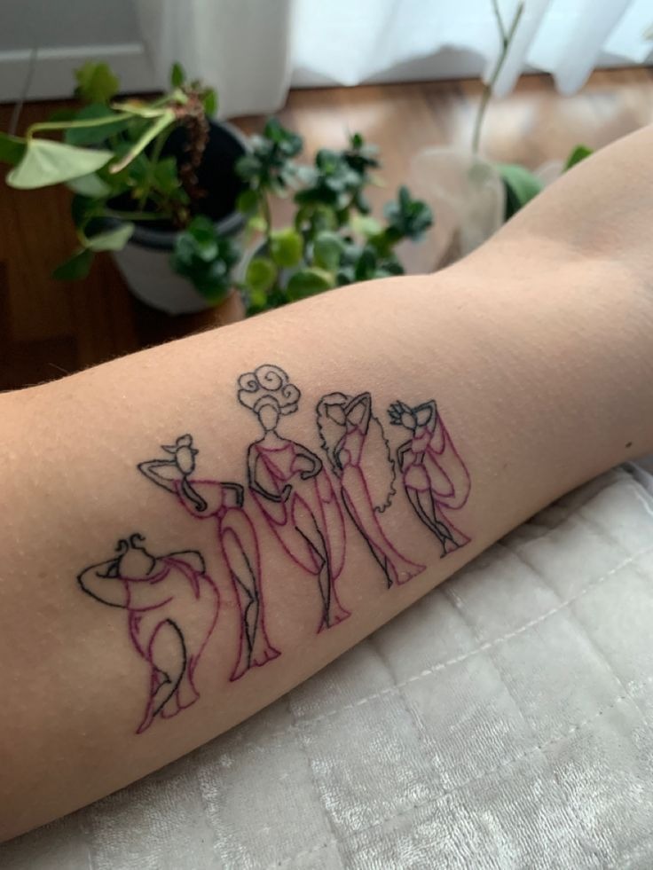 Abstract Goddess Linework Tattoo Tattoo Design