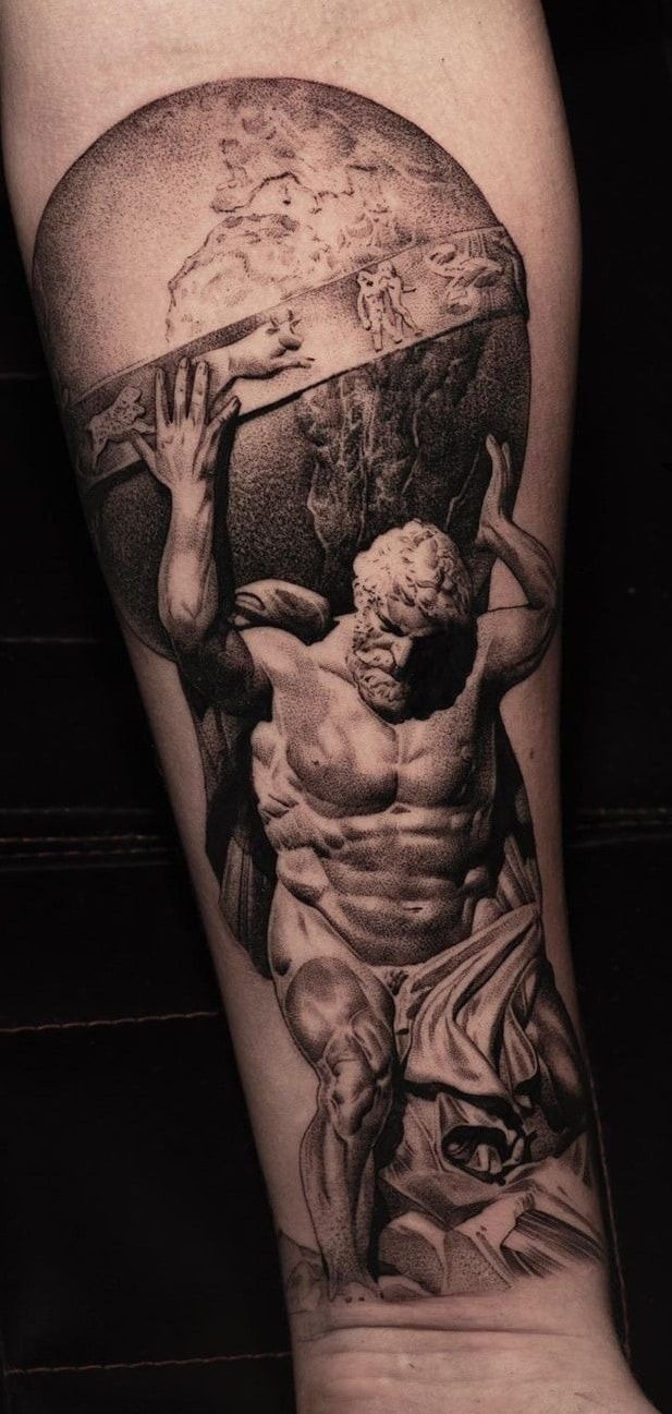 Atlas Realism Power Tattoo Tattoo Design