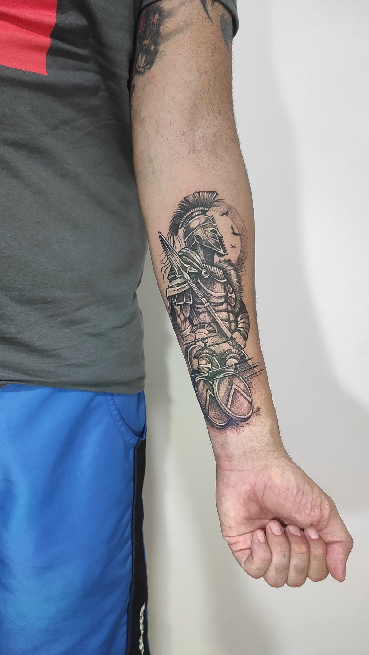 Spartan Warrior Forearm Tattoo Tattoo Design