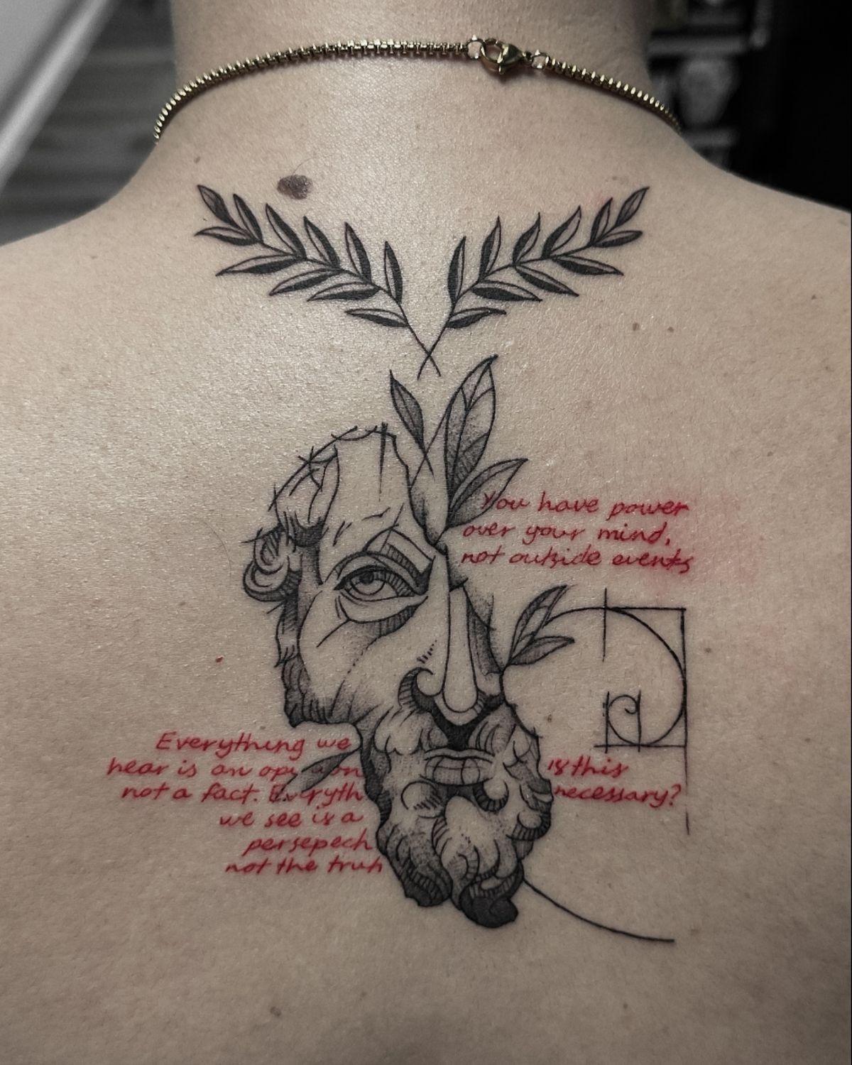 Stoic Philosopher Back Tattoo Tattoo Design