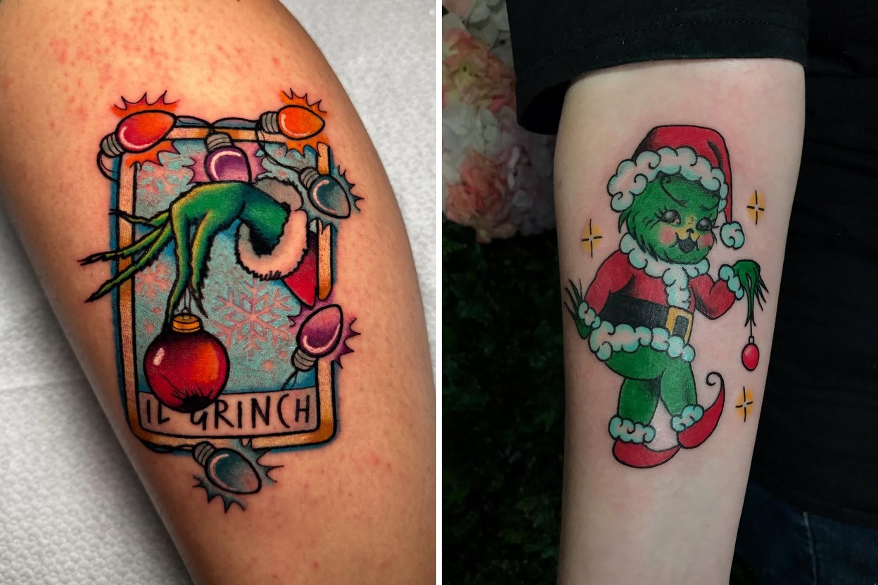 34+ Grinch Tattoo Ideas & Inspiration Featured Lookbook Collage