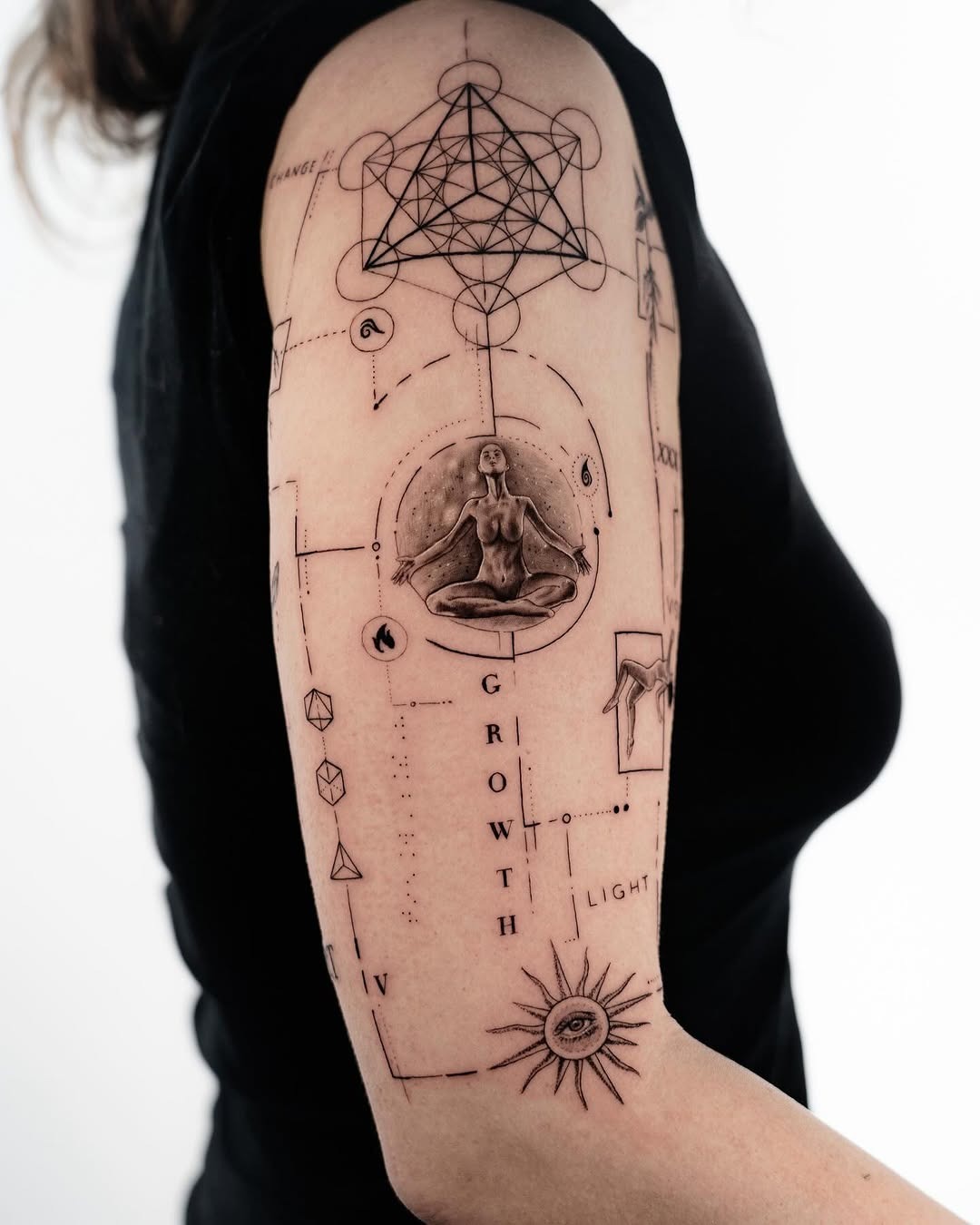 Intricate design symbolizing personal growth journey Tattoo Design