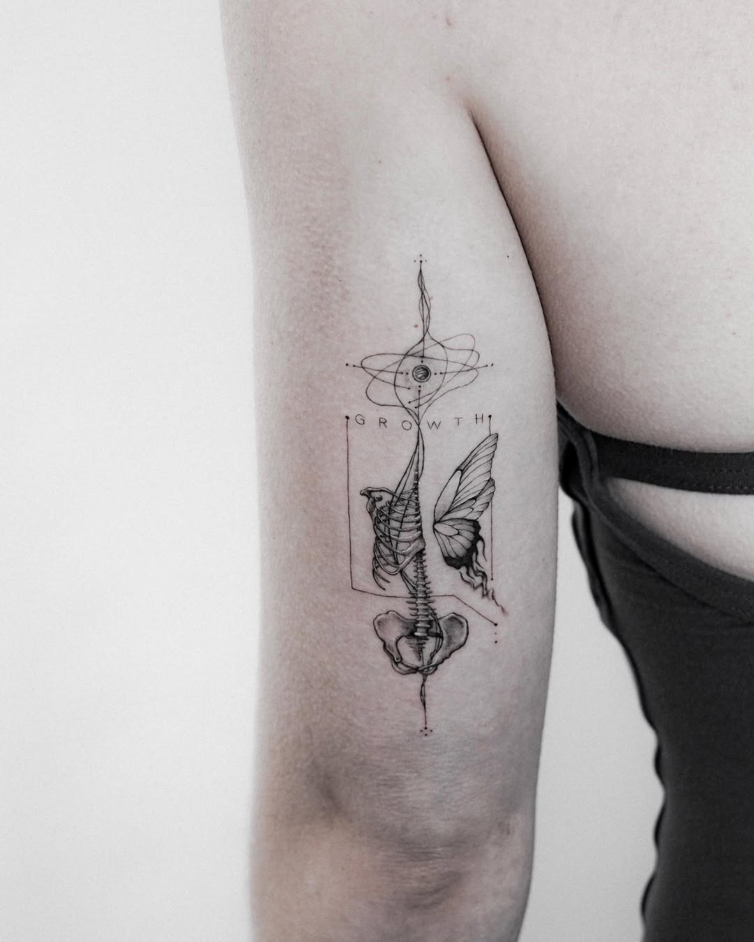 Symbolic Growth Tattoo with Nature Elements Tattoo Design