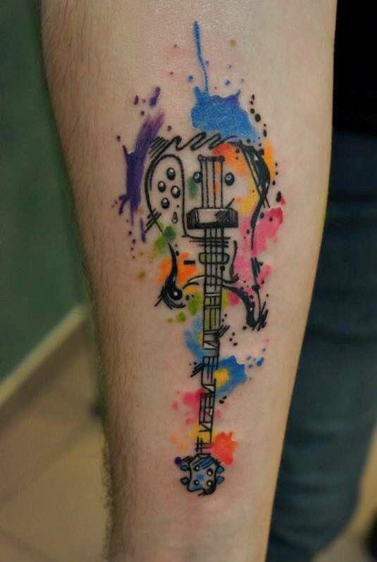 Cosmic Guitar Sound Hole Tattoo Tattoo Design