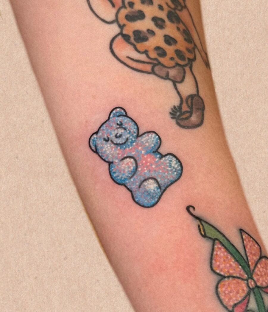 Charming and Colorful Gummy Bear Tattoo Tattoo Design