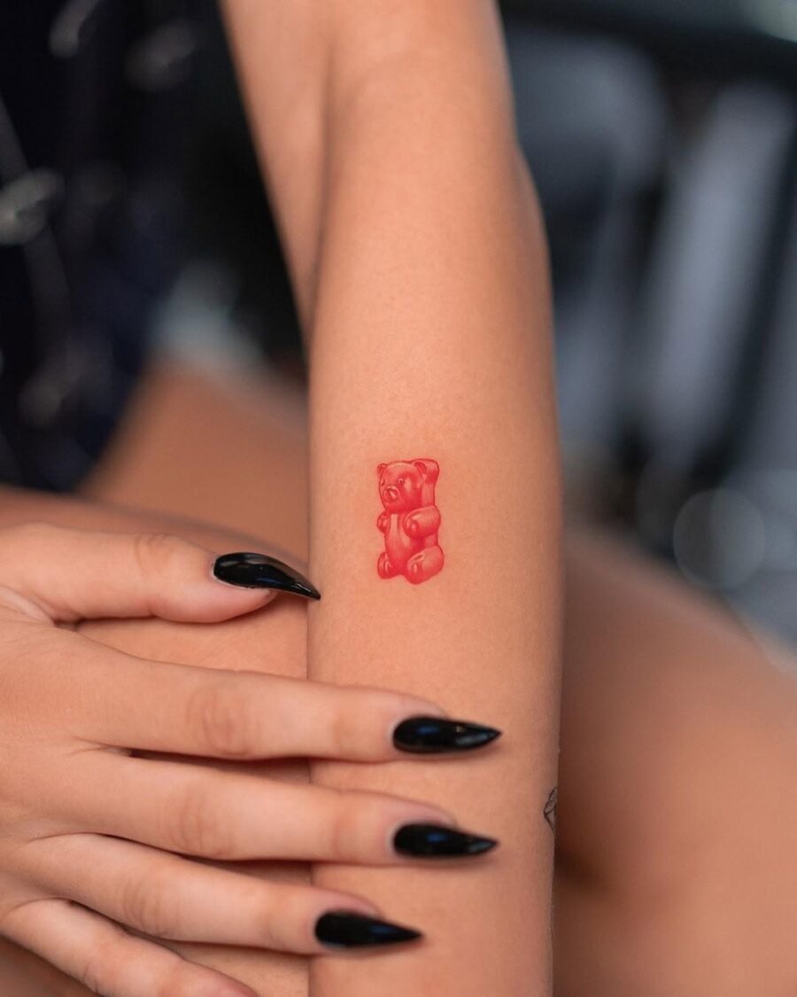 Cute and playful gummy bear tattoo design Tattoo Design
