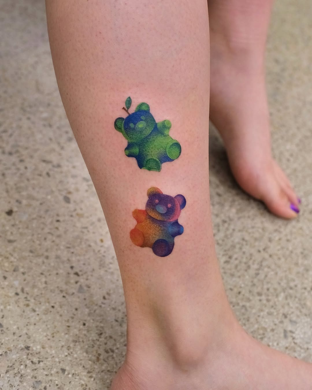 Vibrant gummy bear tattoos for fun-loving souls Tattoo Design