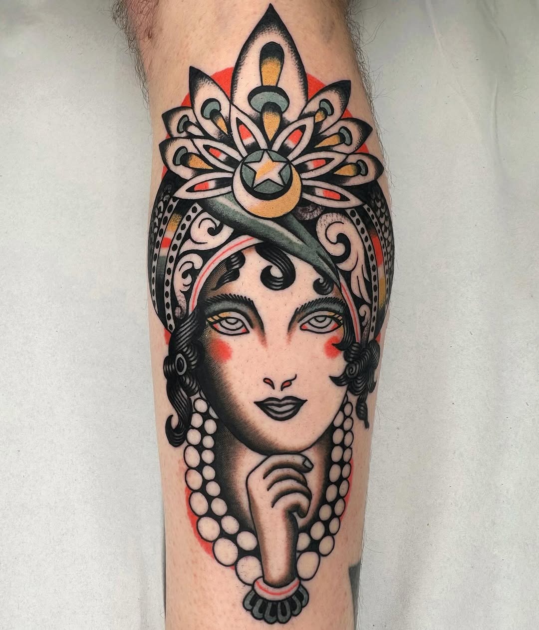 Elegant gypsy tattoo showcasing feminine beauty Tattoo Design