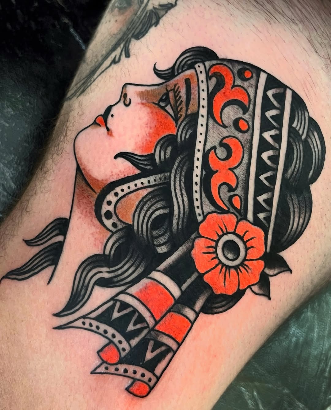 Elegant Vintage Gypsy Woman Tattoo Design Tattoo Design