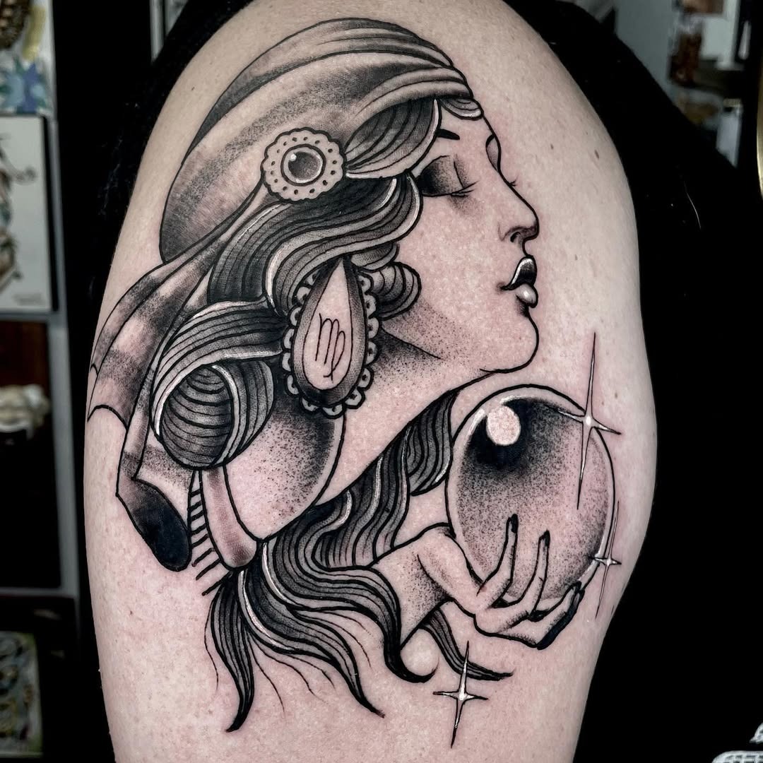 Feminine mystique with gypsy tattoo designs Tattoo Design
