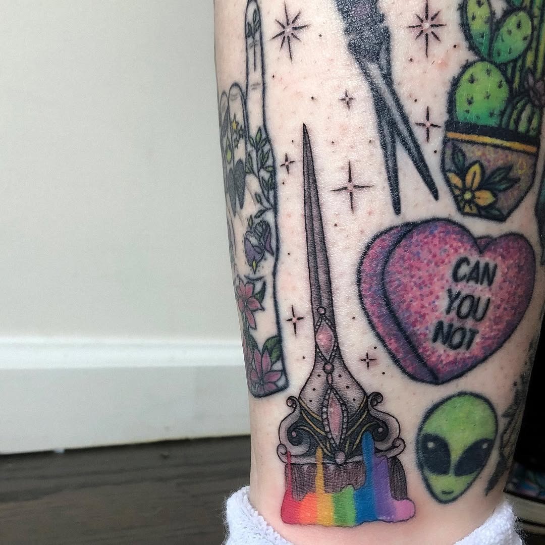 Colorful and unique tattoos for hair enthusiasts Tattoo Design