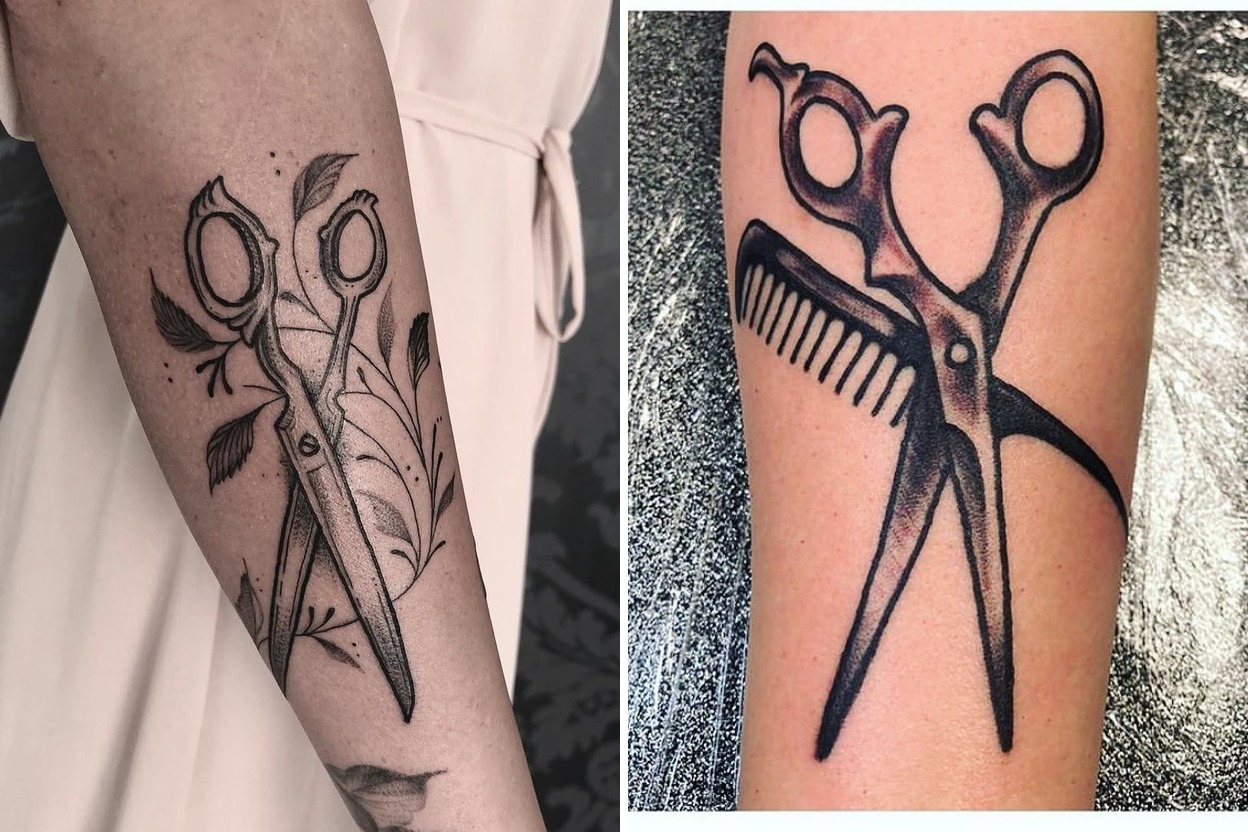 26+ Hair Stylist Tattoo Ideas That Make a Bold Artistic Statement Featured Lookbook Collage