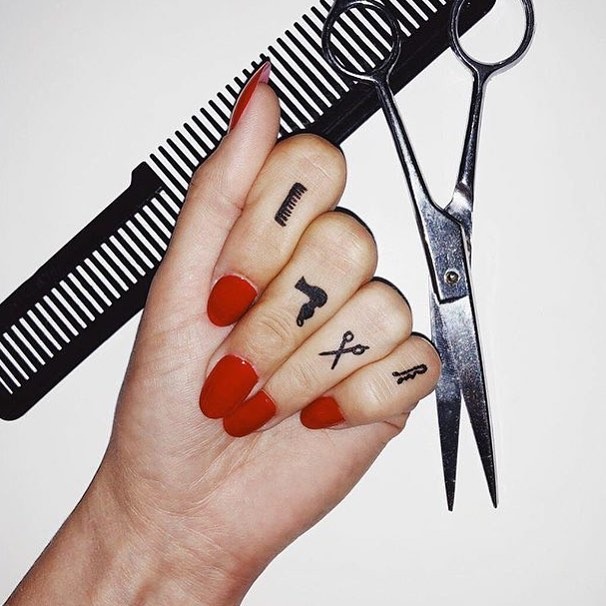 Unique tattoos for passionate hair stylists Tattoo Design