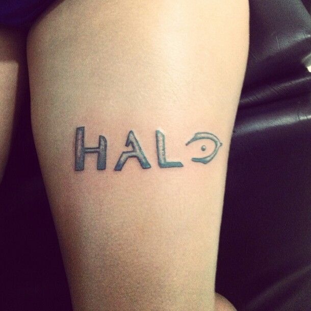Classic Halo Wordmark Tattoo Tattoo Design