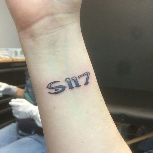 Tiny 117 Tribute Wrist Tattoo Tattoo Design