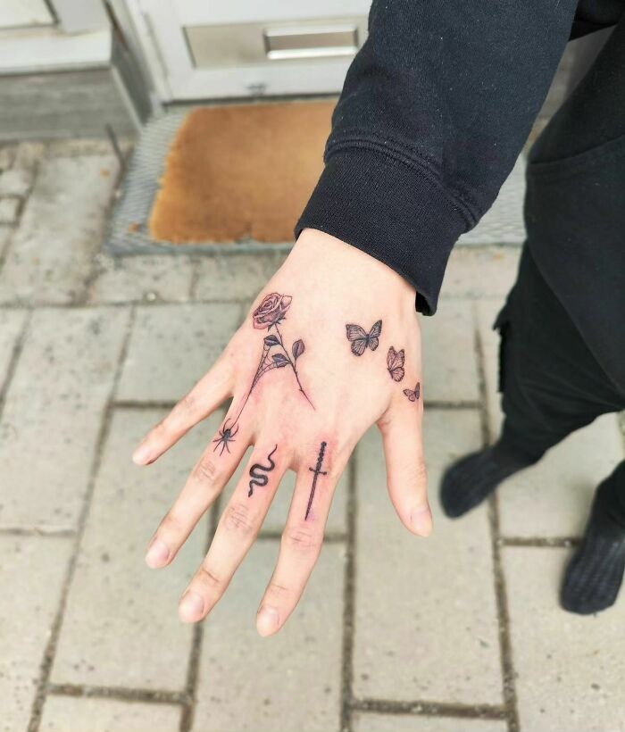 Aesthetic Nature Hand Tattoo Tattoo Design