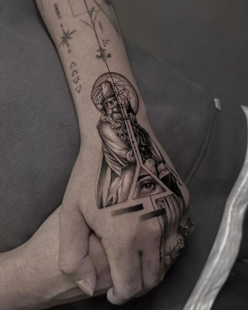 Divine Eye and God Hand Tattoo Design Tattoo Design