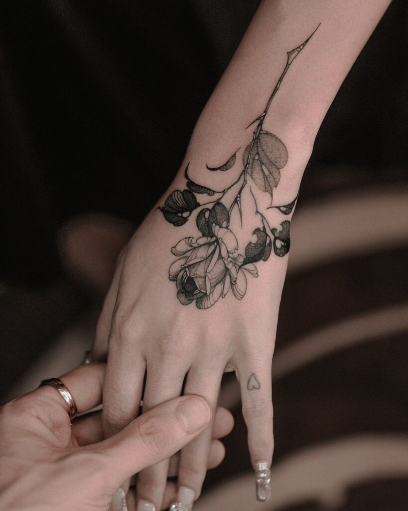 Floral Hand Tattoo Design Tattoo Design