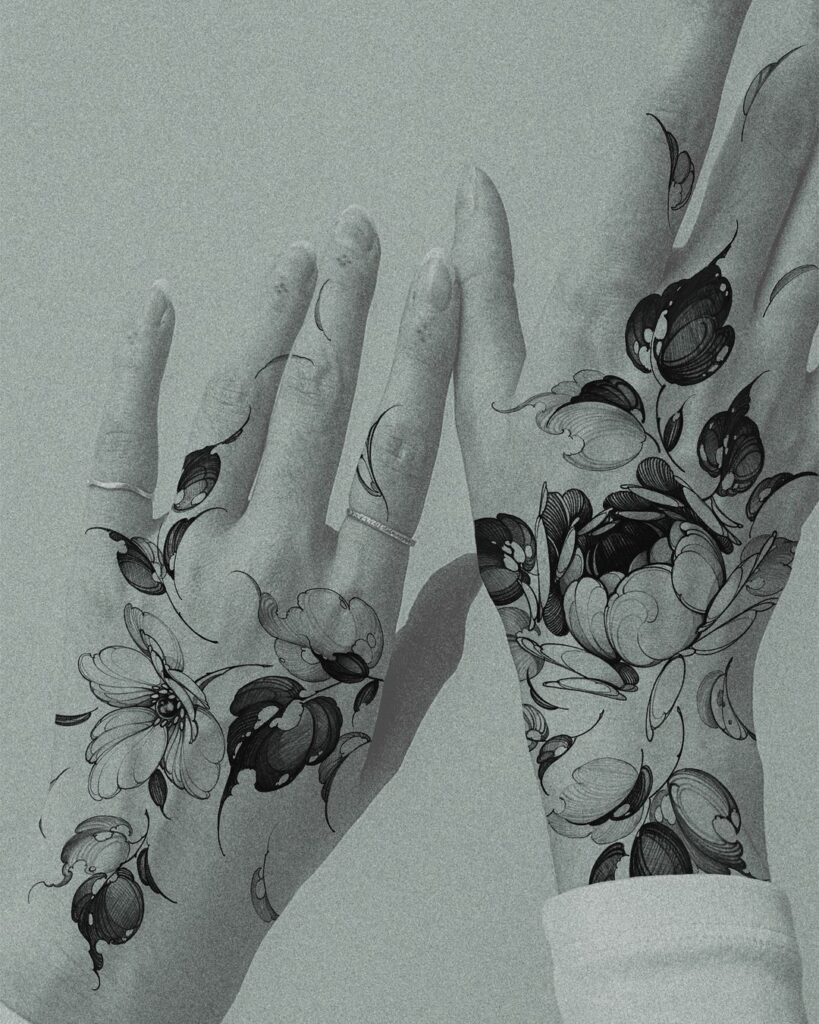 Floral Hand Tattoo Design Tattoo Design