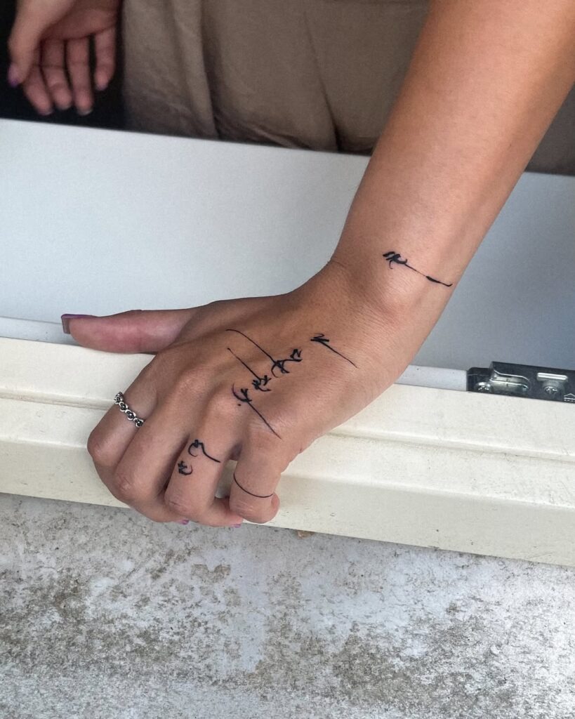 Minimal Linear Hand Tattoo Design Tattoo Design