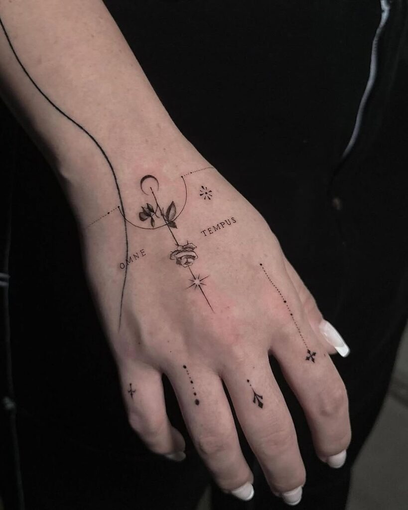 Rose and Time Hand Tattoo Design Tattoo Design