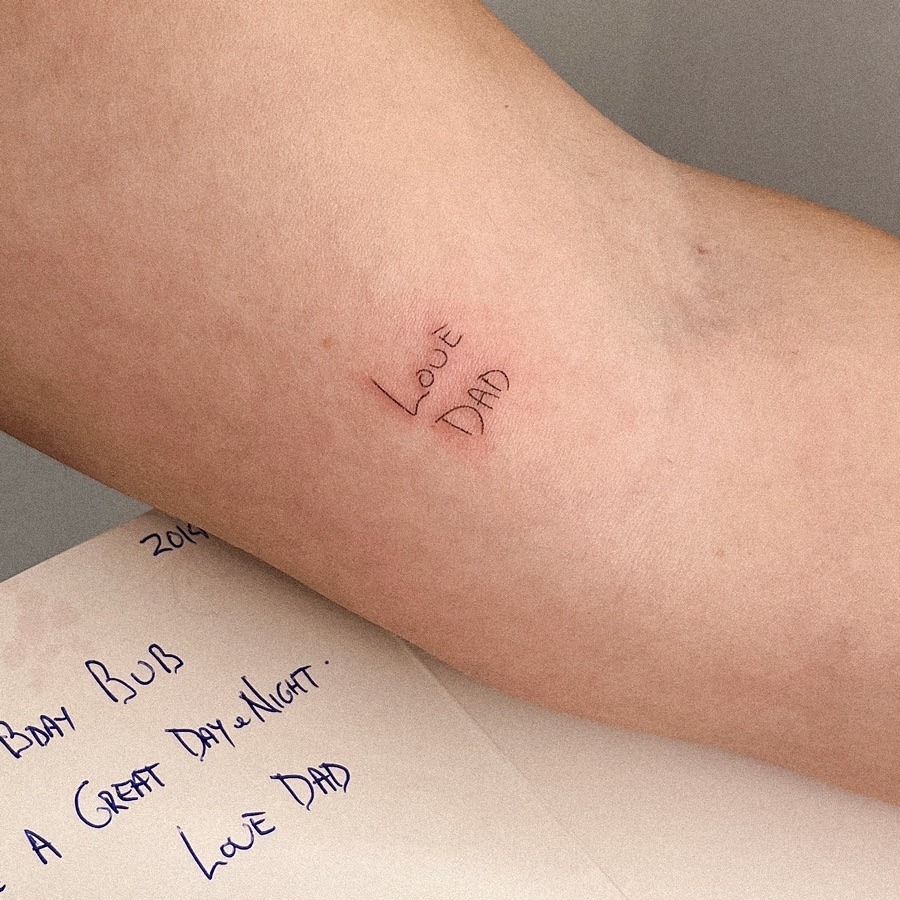 A touching tribute to a beloved father Tattoo Design