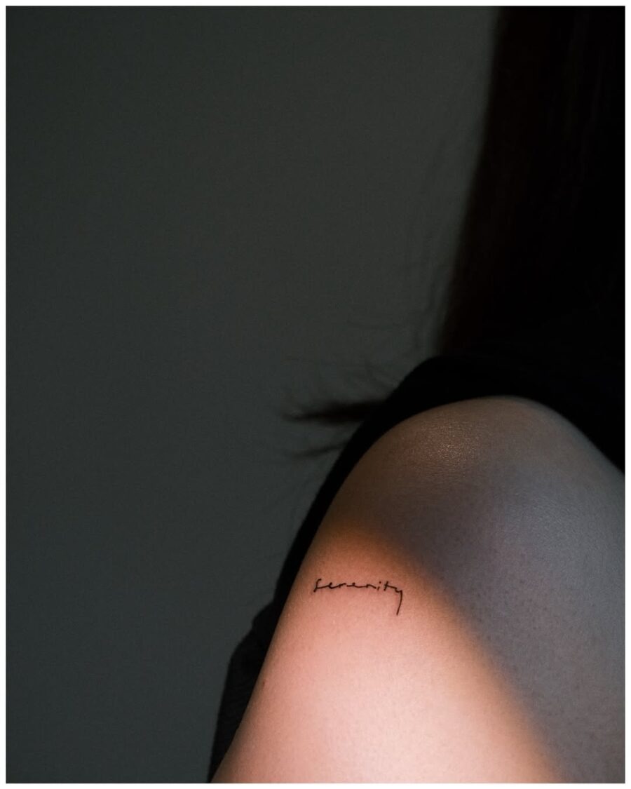 Elegant handwriting tattoo on the forearm Tattoo Design