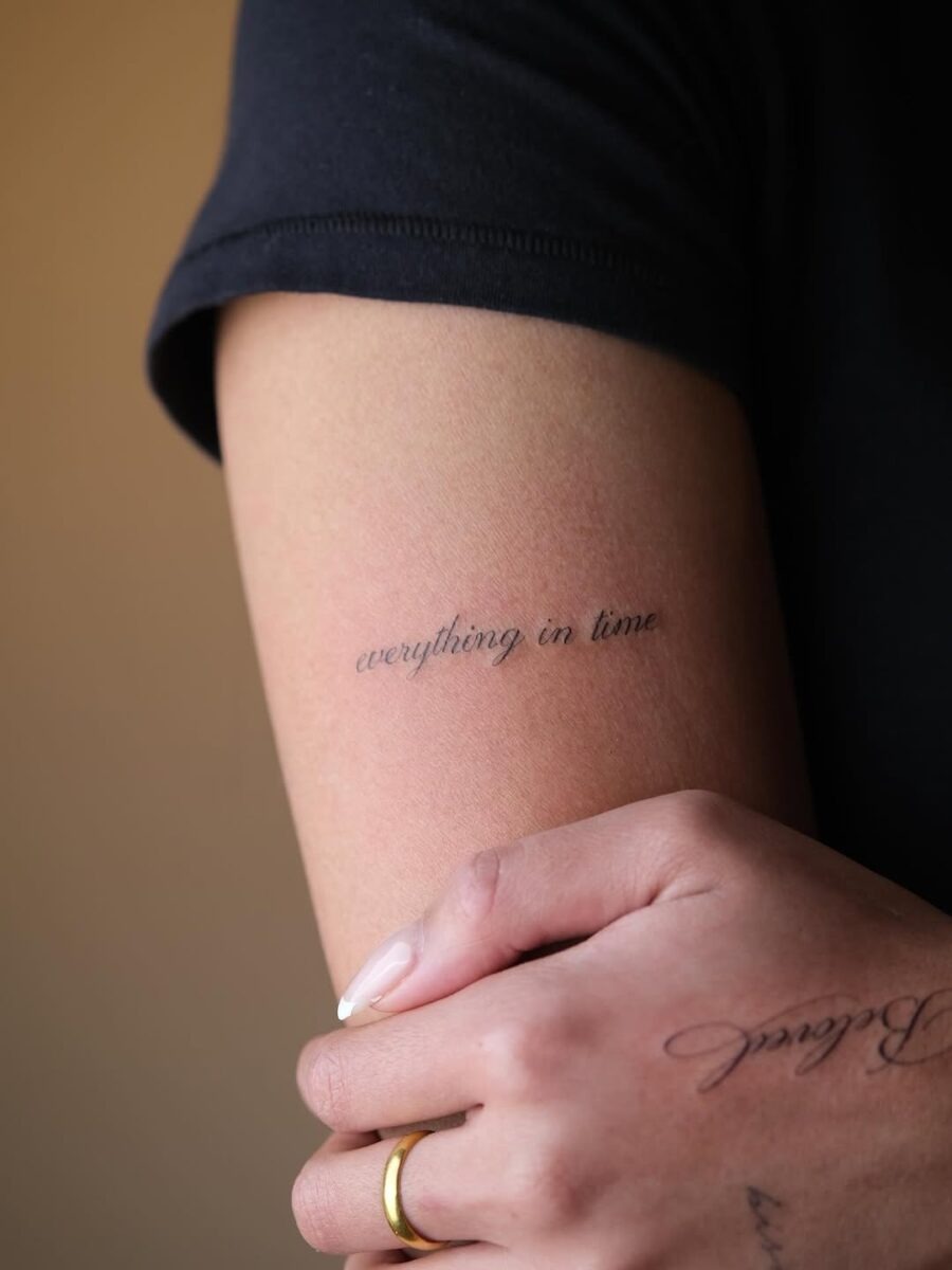 Elegant reminder inked on the skin Tattoo Design