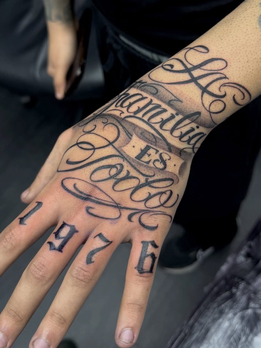 Elegant script tattoo with personal meaning Tattoo Design