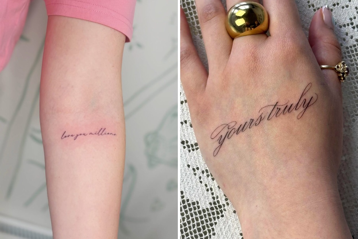 61+ Handwriting Tattoo Ideas & Inspiration Featured Lookbook Collage