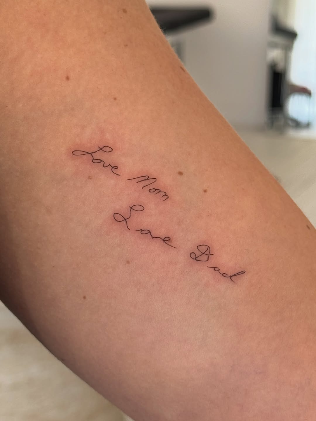 Personalized handwriting tribute tattoos for parents Tattoo Design