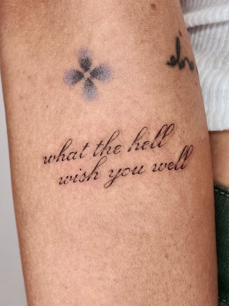 Stylish script tattoo with a personal touch Tattoo Design