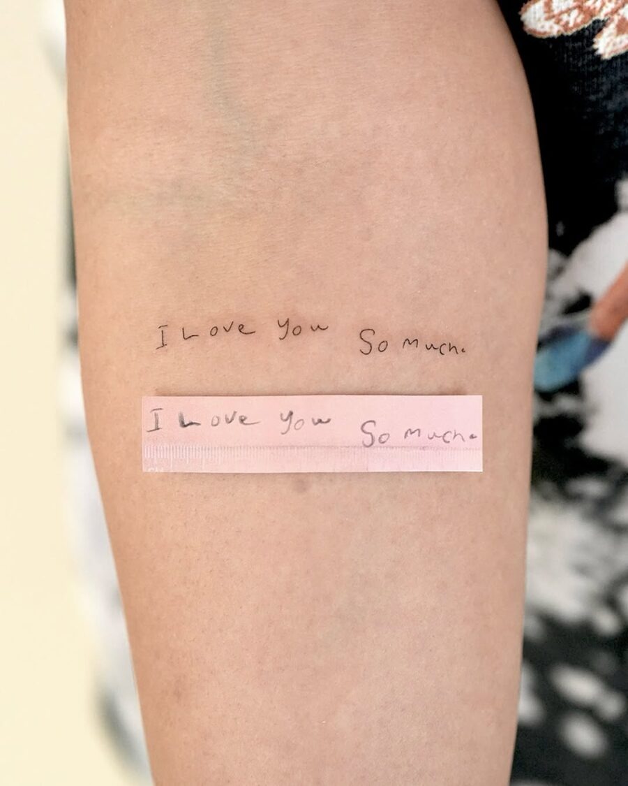 Unique Handwritten Love Tattoo Expressions Tattoo Design