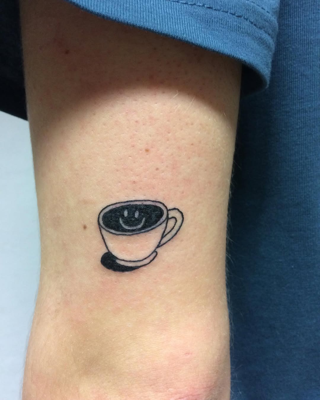 Cute coffee tattoo brings joyful vibes Tattoo Design