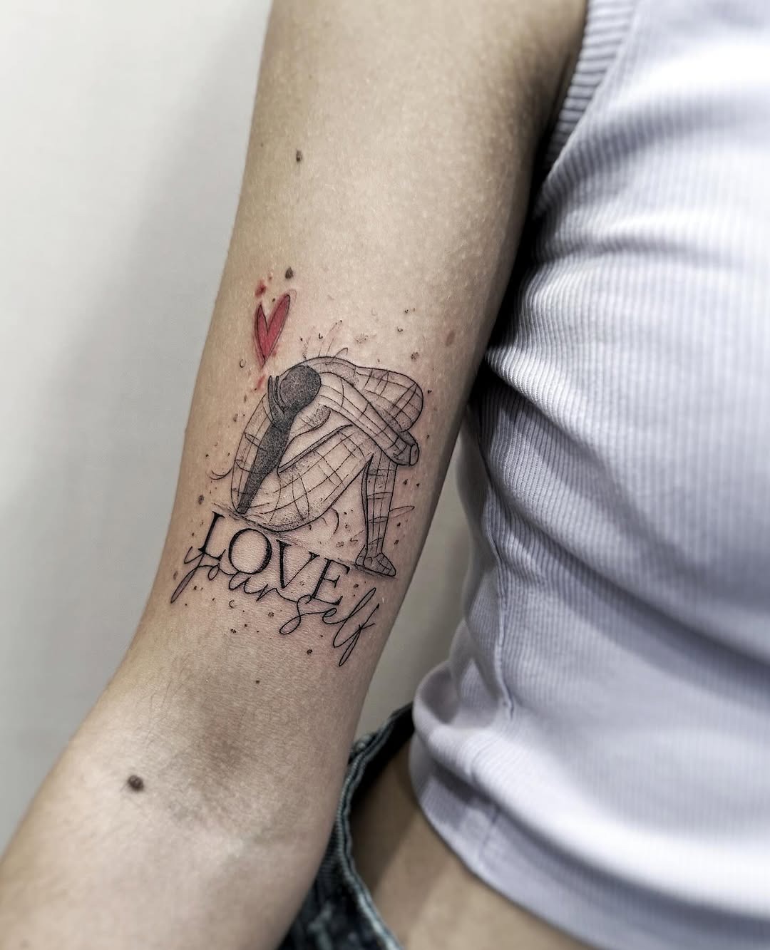 Inspirational tattoo promoting self-love and acceptance Tattoo Design
