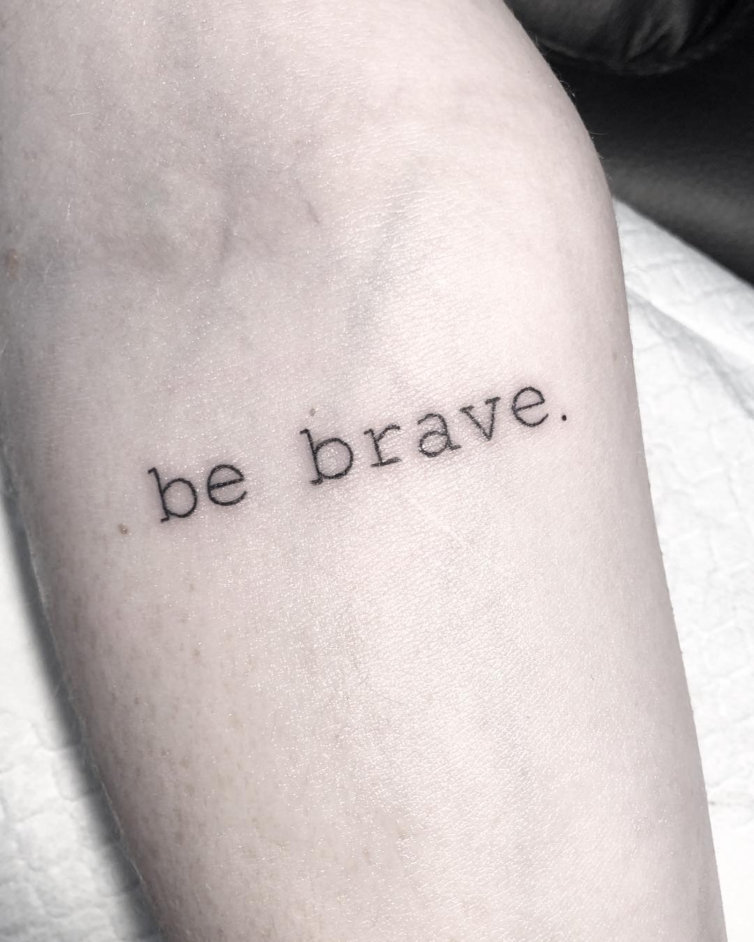 Minimalist tattoo promoting courage and strength Tattoo Design