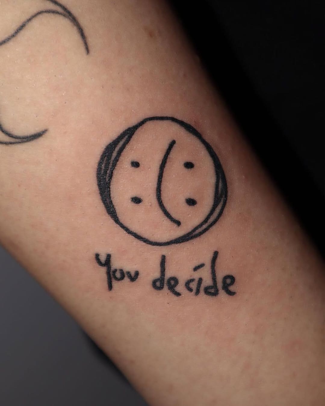 Playful design with a positive message Tattoo Design