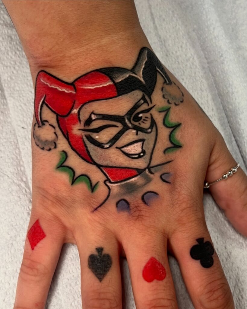 Classic Harley Quinn Hand Tattoo Tattoo Design