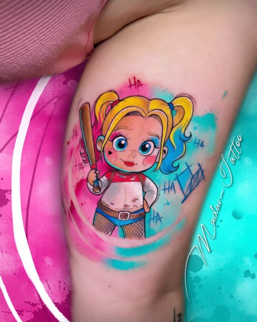 Cute Chibi Harley Quinn Tattoo Tattoo Design