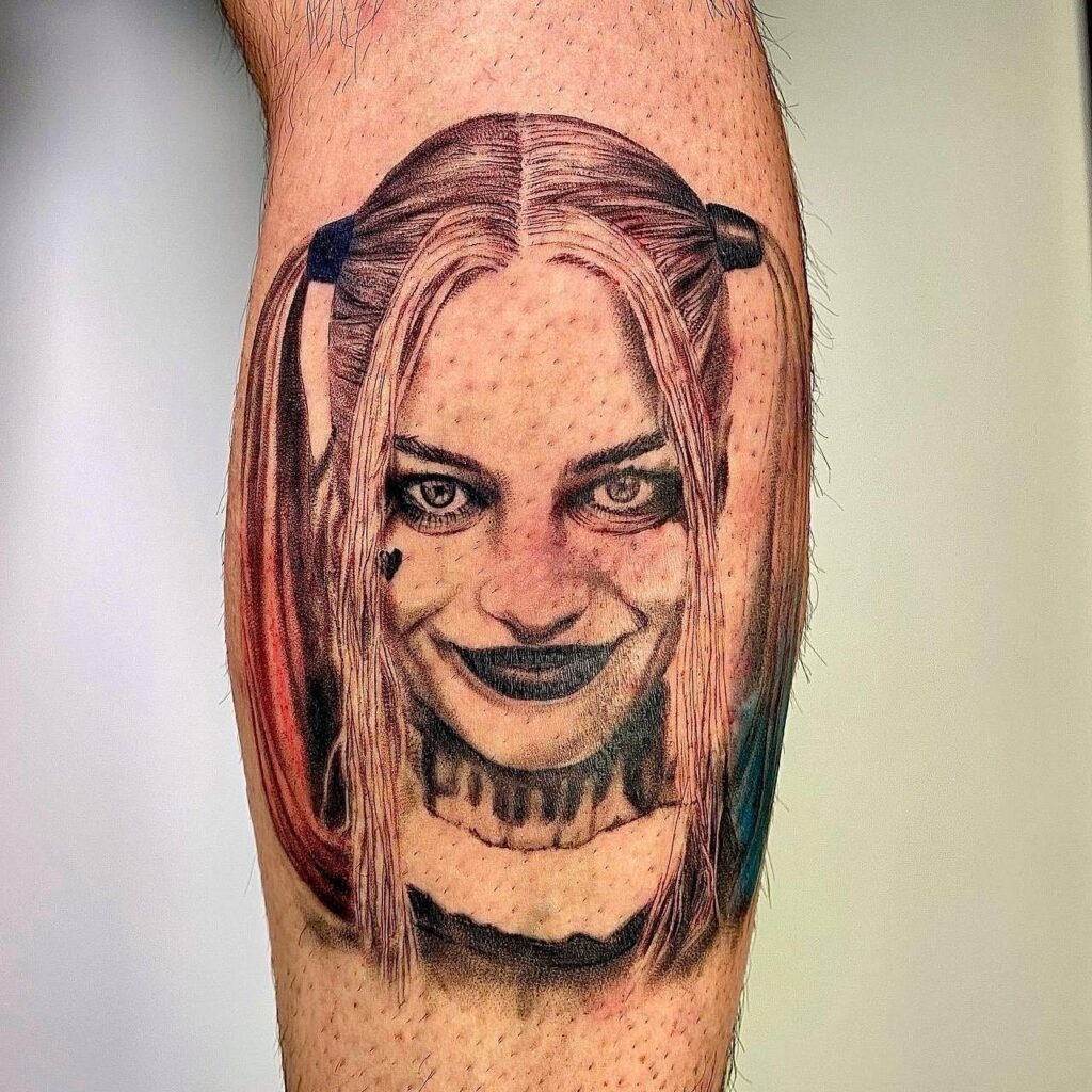 Dark Harley Quinn Portrait Tattoo Tattoo Design