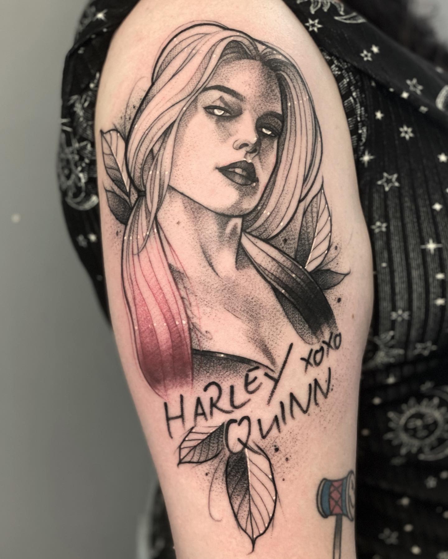Harley Quinn Dotwork Portrait Tattoo Tattoo Design