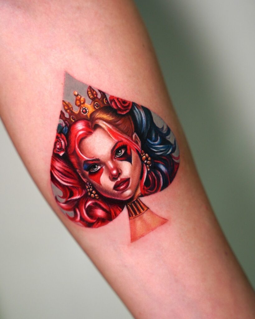 Harley Quinn Queen of Spades Tattoo Tattoo Design