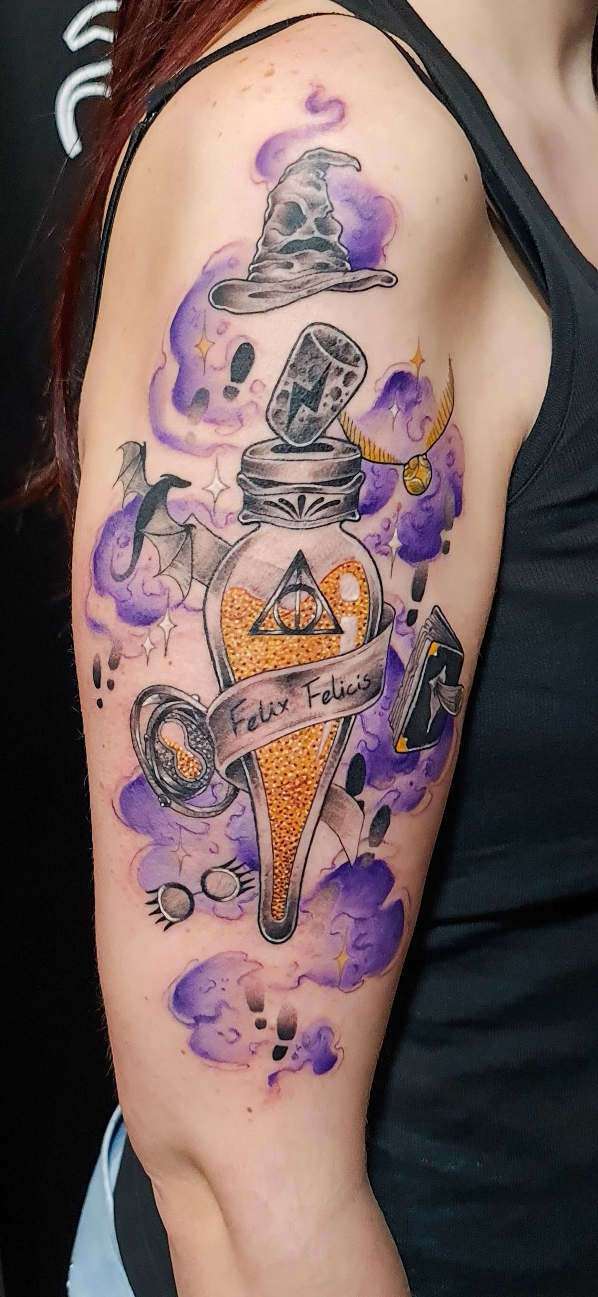Colorful Felix Felicis Potion Tattoo Tattoo Design
