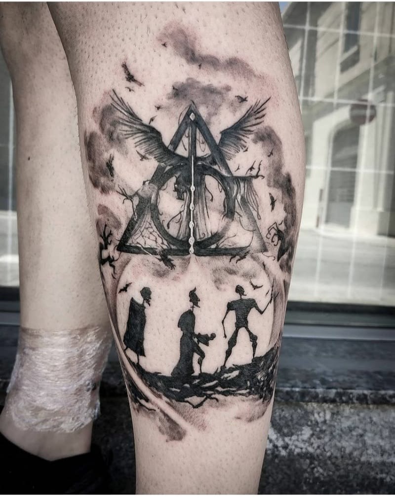 Dark Deathly Hallows Story Tattoo Tattoo Design