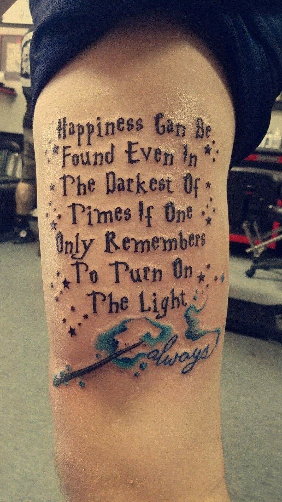 Happiness Can Be Found in a Quote Tattoo Tattoo Design