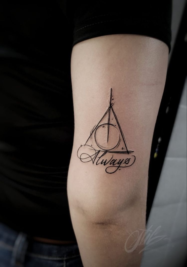Minimal Deathly Hallows Always Tattoo Tattoo Design