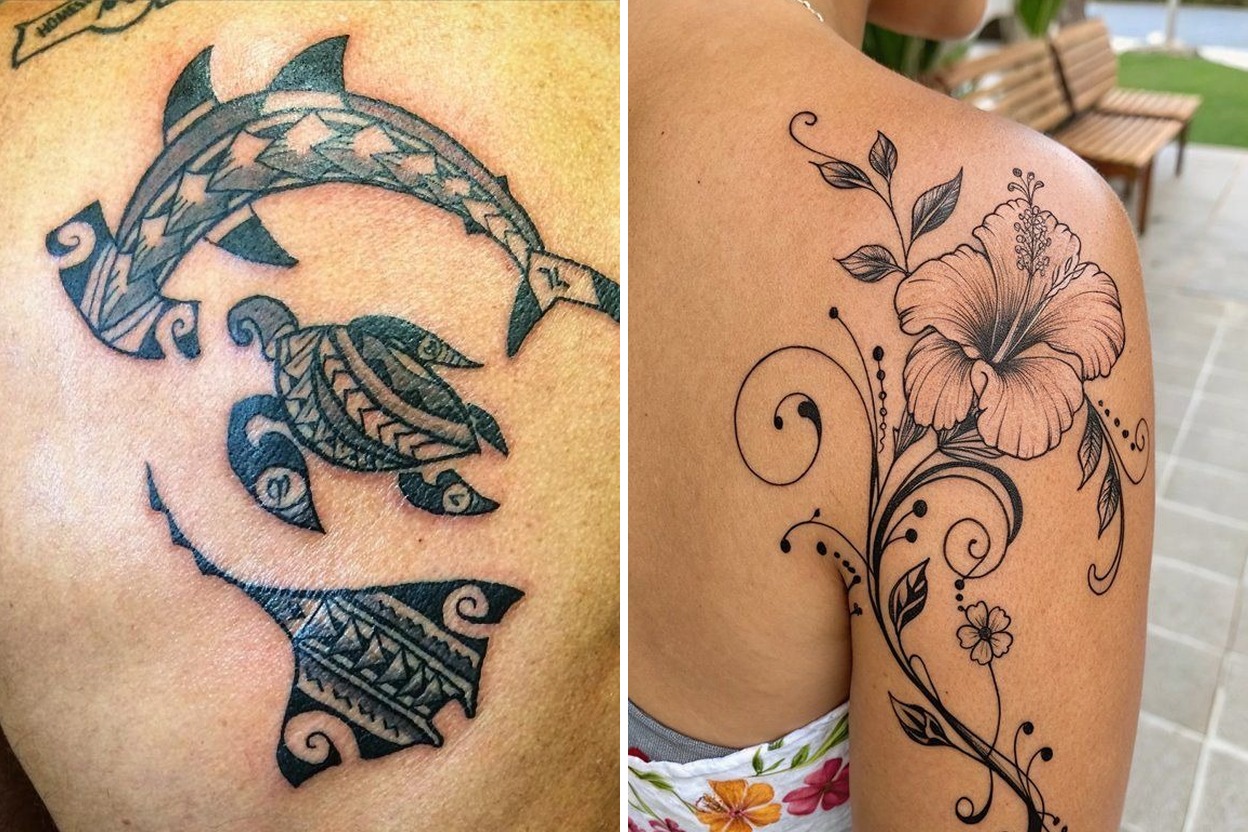 31+ Hawaiian Tattoo Ideas & Inspiration Featured Lookbook Collage